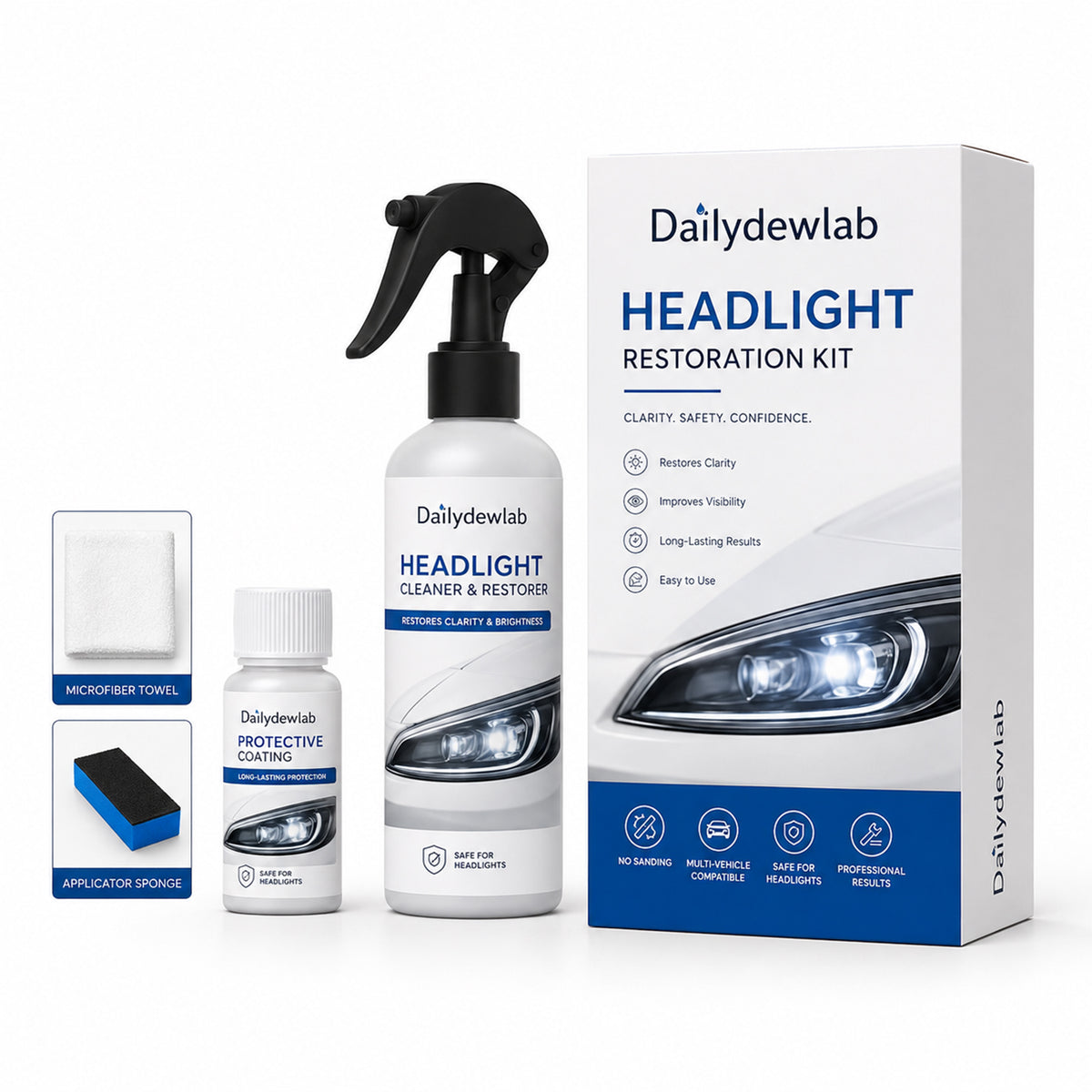 🚘 Automotive Headlamp Restoration Fluid New Lights. No Tools. Pure Clarity