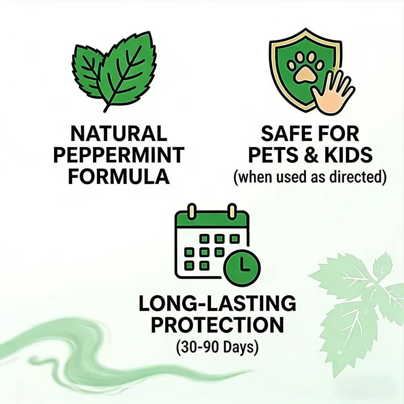 🦟 50% OFF NOW!🔇 🟢 Natural Peppermint Rodent Repellent Tablets