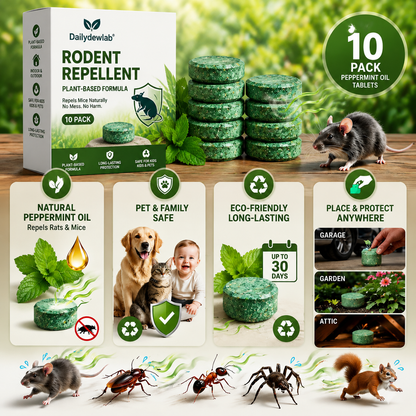 🦟 50% OFF NOW!🔇 🟢 Natural Peppermint Rodent Repellent Tablets