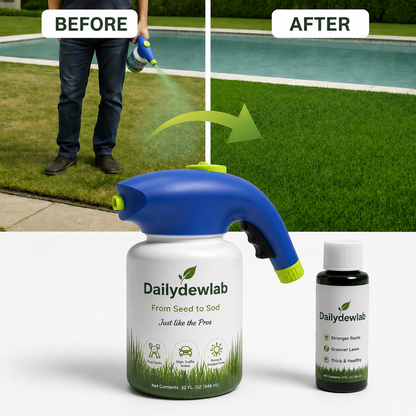 Easy Spray-On Grass Seed & Fertilizer Solution - Instantly Restore Thicker, Greener Lawns in Days