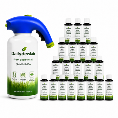 Easy Spray-On Grass Seed & Fertilizer Solution - Instantly Restore Thicker, Greener Lawns in Days