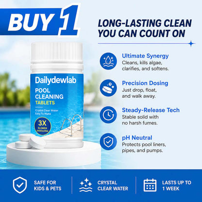 The Next-Gen Pool Purifier is here ✨ Dailydewlab 2X Stronger Algae Control, Gentle & Safe for Kids! 👨‍👩‍👧‍👦