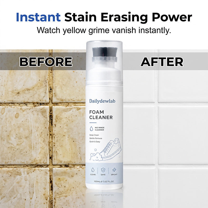 🔥Limited Time Promotion 50% OFF Rinse-Free Foam Cleaner with Built-In Brush