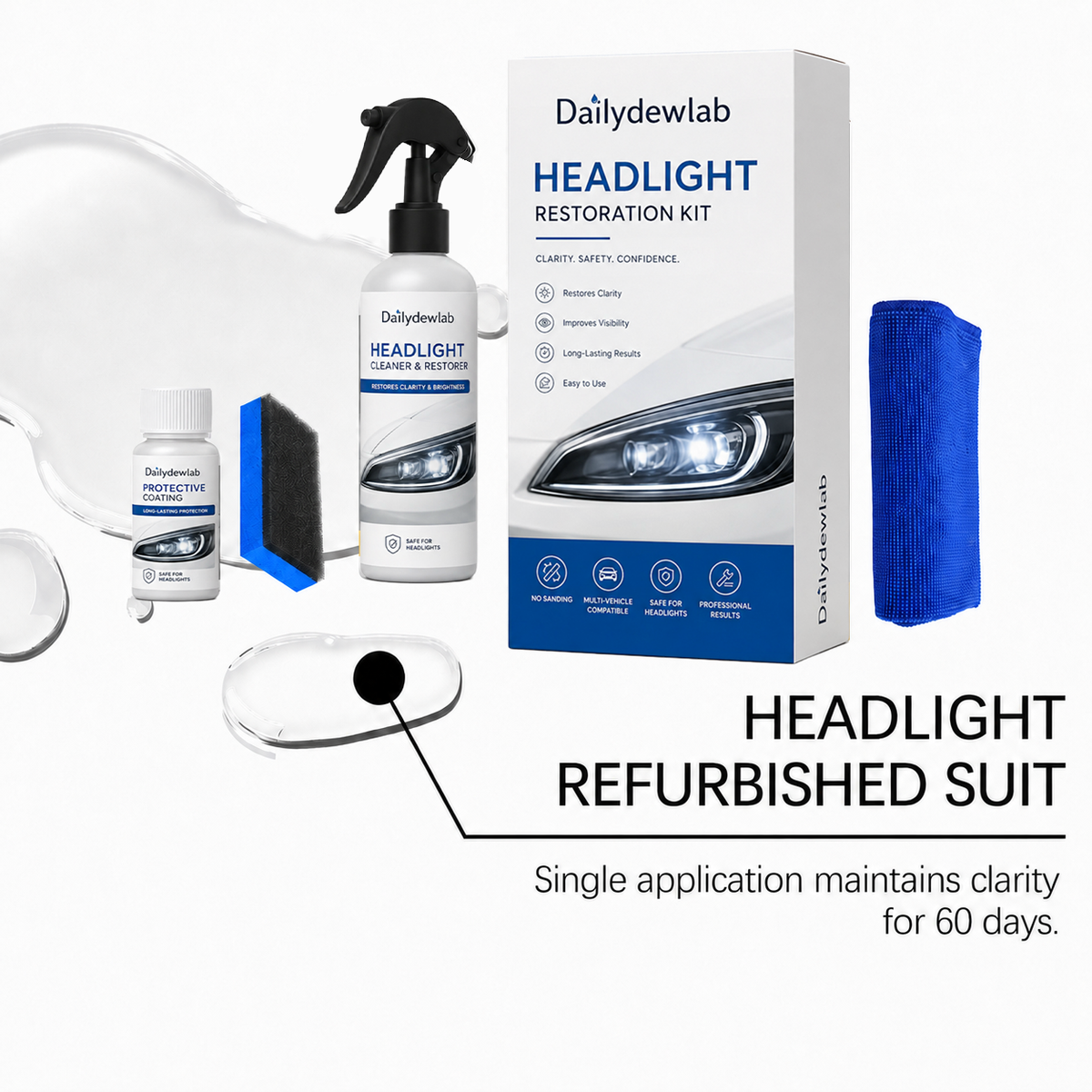 🚘 Automotive Headlamp Restoration Fluid New Lights. No Tools. Pure Clarity