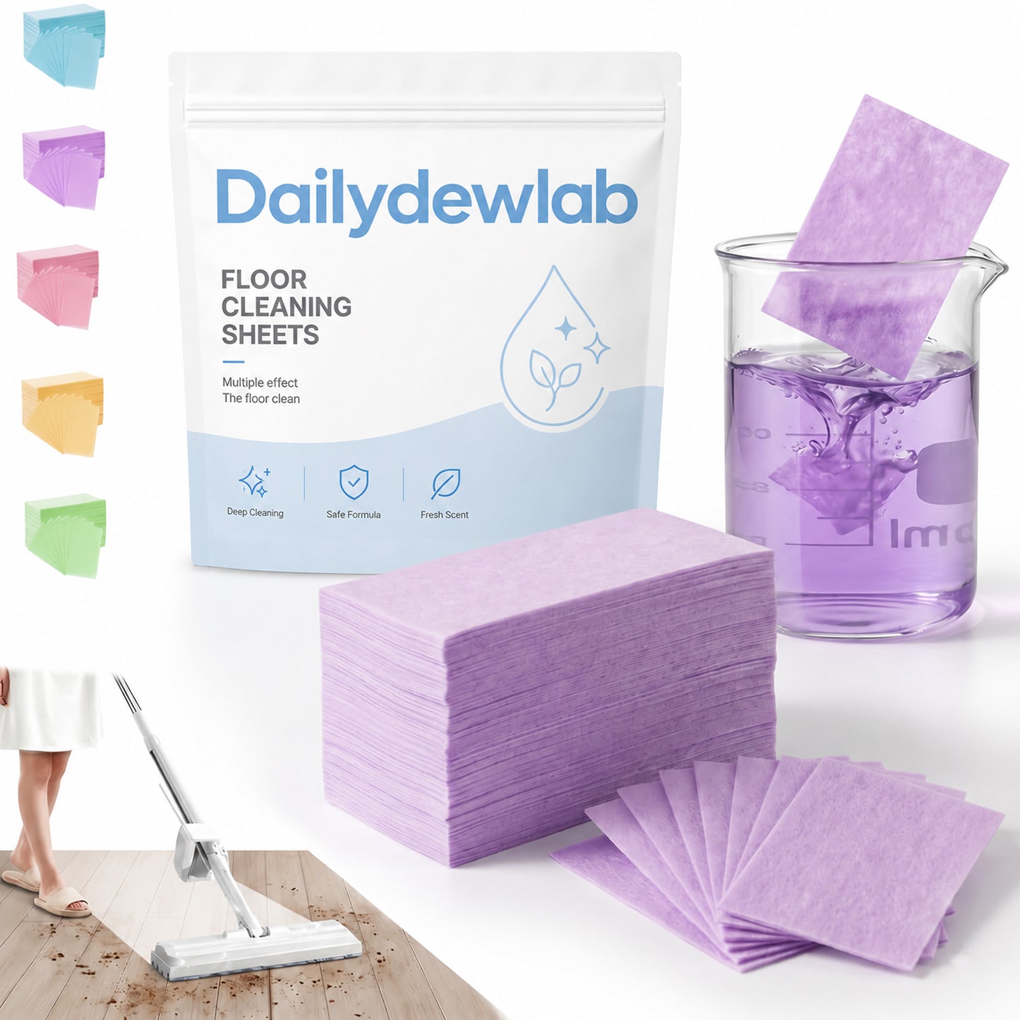 DailyDewLab Floor Cleaning Tablets Multi-Surface Cleaner